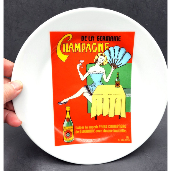 Godinger Dessert Snack Plates Vintage Posters Set of 3 Home Essentials 7.5" - Picture 4 of 8
